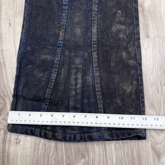 Projectisr XIFHEVIL Layered Paneled Robotic Mens Wide-Leg Jeans Size L (W30 L28) - Picture 9 of 16